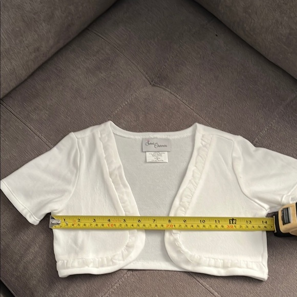 Sweet charmers Elegant White Ruffle Bolero - Picture 3 of 6